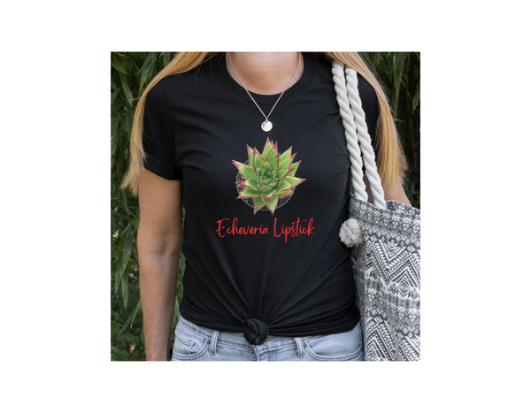 succulent merch Echeveria Lipstick T Shirt, Succulent Shirt, Succulent Lover Gift, Suc – Evergreen Farm