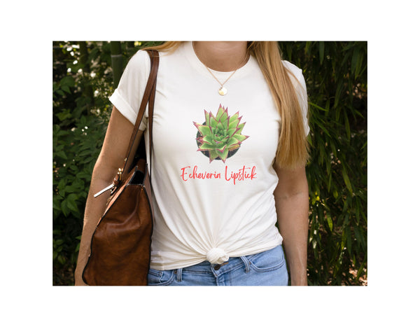 succulent clothing Echeveria Lipstick T Shirt, Succulent Shirt, Succulent Lover Gift, Suc – Evergreen Farm