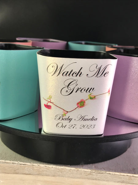 baby shower succulent favors Baby Shower Favors Succulent Wraps, Shimmer Colors – Evergreen Farm
