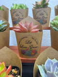 New Design Custom Succulent Wrappers for Wedding Favors - [plants not included]