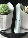 Wedding Favors Succulent Wrappers, Silver Shimmer - plants not included