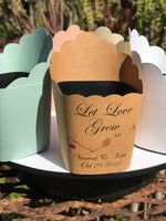 Samples Pack of Unique and Exclusive Succulent Wrappers for Wedding Favors as Thank You Gift