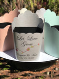Samples Pack of Unique and Exclusive Succulent Wrappers for Wedding Favors as Thank You Gift